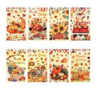 Boerni 8 Pcs Thanksgiving Mini Notepads Pumpkin Turkey Maple Leaves Spiral Notebooks Pocket Journal Memo Pads for Autumn Harvest Party Favors Filler Gifts Supplies Decorations
