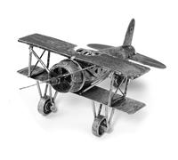 Boerni Creative Retro Airplane Model,Vintage Metal Aircraft Biplane Collection Shelf Iron Art Aeroplane Sculpture Modern Handcraft Statue Home Office Decor Ornaments Gift for Kid Father Man（HF019E）