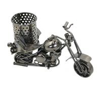 Boerni Creative Retro Motorcycle Model Pen Container Holder,Three-Wheel Metal Moto Pencil Cup Pot Storage Organizer Iron Art Sculpture Modern Handcraf for Home Office Decor Ornaments Stationery Gift