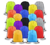 Boerni Drawstring Bag, Lightweight Bright Colorful Vibrant String Backpack, Large Capacity Bags for Outdoor Sports Gym PE Swimming Hiking Trip Party Present Kids Party Gift