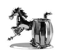 Boerni Iron Art Horse Pen Holder,Metal Running Horse Pencil Cup Pot Storage Organizer Pencil Holder Container Sculpture Figurine Statues Ornament for Christmas Home Office Desktop Stationery Gift