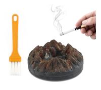 Boerni Volcano Snow Mountain Ashtray Creative Resin Ash Tray Indoor or Outdoor Use for Home Decoration Office Desk Accessories Gifts for Men 4.6x1.9inch