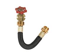 Boersite 0.8ft Garden Hose Extension Flexible Hose Adapter Short Connector Hose with Integrated Spiral Tube for Hose Reel/RV/Dehumidifier (1)