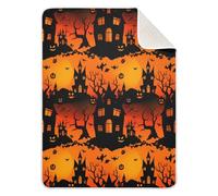 BOESI Graffiti Halloween Castle Baby Blanket, Toddler Blanket, Soft and Comfortable, Unisex, For Crib, Stroller, Walker, Mattress