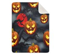 BOESI Graffiti Halloween Pumpkin Baby Blanket, Toddler Blanket, Soft and Comfortable, Unisex, For Crib, Stroller, Walker, Mattress