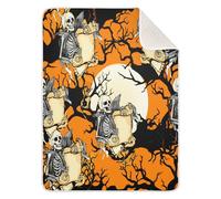 BOESI Graffiti Halloween Skull Baby Blanket, Toddler Blanket, Soft and Comfortable, Unisex, For Crib, Stroller, Walker, Mattress