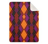 BOESI Halloween-style Plaid Baby Blanket, Toddler Blanket, Soft and Comfortable, Unisex, For Crib, Stroller, Walker, Mattress