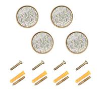 BOESI Watercolor Tulip Drawer Knobs, Cabinet Knobs, Knobs Set of 4 for Home, Kitchen, Bathroom