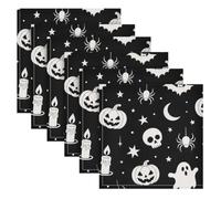 BOESI Wraith Art 6 Pack Cloth Napkins 20x20in, Satin Dinner Napkins