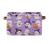 BOESI Wraith Witch Canvas Storage Bin, Square Basket with Handle