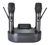 Boeska Rechargeable Handheld Wireless Microphone System UHF Dual Professional Cordless Mic for Home Karaoke, Meeting, Party, Conference, Stage