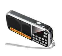 BOESPATR Small Radios Portable AM FM,Large Capacity Rechargeable Capacity Battery Powered Radio,TF Card Micro SD Card USB Slot MP3 Playback,Digital Buttons,Excellent Reception and Sound Quality