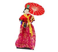 BOEYAA 12in Korean rag Dolls Handmade Hanbok Dolls Oriental Doll Models Korean Court Dolls Home Decoration Desktop Ornaments (D)