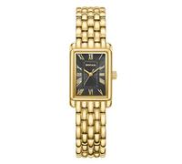 BOFAN Gold Watches for Women with Vintage Bracelet, Rectangular Case Roman Dial,Adjustment Tool Included,Water Resistant, Black Gold