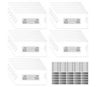 Bofanze 25 PCS Magnetic Name Tags 9×5.5cm DIY Blank ID Holders Magnetic Name Badges Identification Card Holder Name Plate for Clothing Name Tag with 2-Point Self-Adhesive Magnet for Suits, Jackets