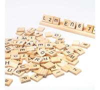 Bofanze 301 pcs A-Z Capital Wooden tile Letters scrabble tiles Wooden scrabble tiles for Craft Letters Replacement wooden Alphabet scrabble tile for scrabble Crossword Game，DIY Wood Gift