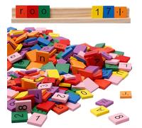 Bofanze 301 PCS Wood Scrabble Tiles,Coloured Letters & Numbers,Wood Colorful Scrabble Puzzle Alphabets A to Z mit Replacement Letter Tiles Holder for Children's Education and Room Decoration 20×18×4mm