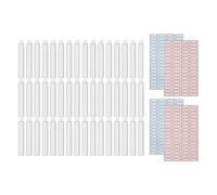 BOFRHME 48Pcs Empty Aluminum Paint Tubes 20 Ml for Store Remaining Paint Acrylic Oils Watercolor Gouaches, with 4 Sheets Label,