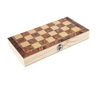 BOFRHME Wooden Foldable Chess Backgammon Wooden Board Folding Board Game 29x29cm