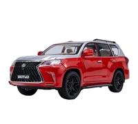 BOFSMXXNP Alloy model car 1:18 For Lexus LX570 SUV Alloy Car Model Die-cast Metal Giant Off-road Vehicle Simulation Sound And Light Ornaments(Red)