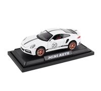 BOFSMXXNP Alloy model car 1:32 For Porsche 911 Turbo S Alloy Car Model Metal Body Die-cast Super Sports Car With Pull Back Function Ornaments(White NO BOX)