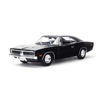 BOFSMXXNP Die-cast car models 1:18 For Dodge Charger R/T 1969 Roadster Static Diecast Vehicle Alloy car models(Black)
