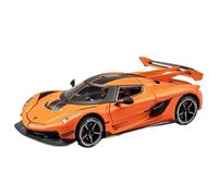 BOFSMXXNP Die-cast car models 1:24 For Koenigsegg Jesko Sports Car Model Alloy Die-cast Wheel Force Supercar 4 Doors Openable Vehicle Alloy car models(Orange)