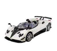BOFSMXXNP Die-cast car models 1:24 For Pagani ZONDA HP Huayra Miniature Car Die-cast Model With Door Opening Sound, Light And Pull Back Alloy car models(White)