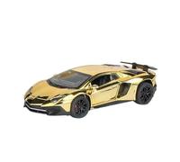 BOFSMXXNP Die-cast car models 1:32 For Electroplating Lamborghini SVJ LP750 Supercar Model With Sound And Light Diecasting Collection Ornaments Alloy car models(Gold with box)