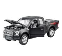 BOFSMXXNP Die-cast car models 1:32 For Ford Raptor F150 Pickup Off-road Vehicle Die-cast Metal Alloy Model Car Sound And Light Pull Back Collection Ornaments Alloy car models(Black)