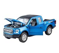BOFSMXXNP Die-cast car models 1:32 For Ford Raptor F150 Pickup Off-road Vehicle Die-cast Metal Alloy Model Car Sound And Light Pull Back Collection Ornaments Alloy car models(Blue)