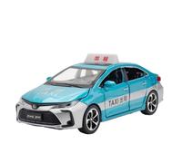 BOFSMXXNP Die-cast car models 1:32 For Toyota Corolla Taxi Diecast Car Model With Sound And Light Alloy car models(Blue)