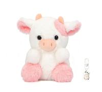 BOFYTR Cow Teddy & Keychain Set Soft for Bedtime Travel Gift 22x18cm