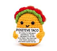 BOFYTR Positive Crochet Animals, Cute Handmade Emotional Support Crochet Gift, Daily Encouragement for Women and Friends, Crochet Animals Desk Decoration, Crocheted Craft for Special Occasions