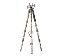 BOG DeathGrip Mossy Oak Bottomland Camo Tripod with Durable Aluminum Frame, Lightweight, Stable Design, Bubble Level, Adjustable Legs, and Hands-Free Operation for Hunting, Shooting, and Outdoors