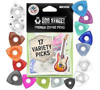 Bog Street Assorted Guitar Picks Variety Pack - 17 Guitar Pics For Guitar Made in USA - Ergonomic Plectrum Guitar Picks - Sturdy Guitar Pick Variety Pack Multiple Thicknesses And Vibrant Colors