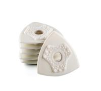 Bog Street Guitar Pick, Jazz Style 1.5mm, 3-Sided Design with Scales Pattern, Black 6-pack