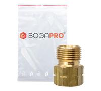BOGAPRO Connector Gas 1/4 Inch Female Thread LH x G 3/8 LH-KN Male Thread Adaptor Gas Hose Poly Bag