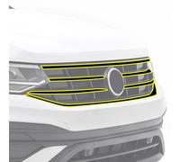 BOGAR TECH DESIGNS Front Chrome Delete Overlay Compatible with Volkswagen Tiguan 2022 2023, Gloss Black