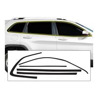 BOGAR TECH DESIGNS Side Window Chrome Delete Overlay Compatible with Jeep Cherokee 2014-2023, Gloss Black