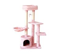 BOGAZY Cat Climbing Frame Cat Climbing Frame Solid Wood Sisal Cat Litter, Cat Tree Frame Post, Cat Rack, Suitable For 1-3 Cats To Play Cat Tree(Pink)
