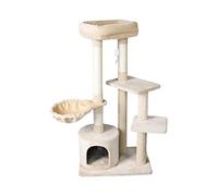 BOGAZY Cat Climbing Frame Cat Climbing Frame Solid Wood Sisal Cat Litter, Cat Tree Frame Post, Cat Rack, Suitable For 1-3 Cats To Play Cat Tree(Beige)