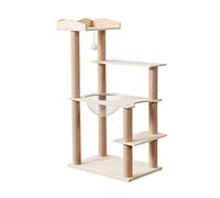 BOGAZY Cat Climbing Frame Solid Wood Cat Climbing Frame Multifunctional Cat Tree Tower Hemp Rope Cat Scratching Post Cat Perches Cat House Cat Tree(40 * 60 * 112cm)