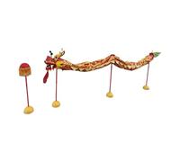 BOGAZY Lion De Dance Costume 3 Meter Dragon Dance Props Festival Celebration Outdoor Sports Satin Cloth Dragon Chinese Folk Cosplay Dress