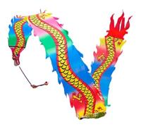 BOGAZY Lion De Dance Costume 8m/26ft Dragon Dance Outdoor Dragon Ribbon Streamer Costume Outdoor Sports Performance Props Cosplay Dress(A)