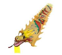 BOGAZY Lion De Dance Costume Chinese Dragon Dance Ribbon Streamer For Outdoor Fitness Party Stage Performance Prop Cosplay Dress(Yellow,10m)