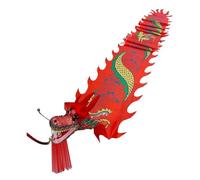 BOGAZY Lion De Dance Costume Chinese Dragon Dance Ribbon Streamer For Outdoor Fitness Party Stage Performance Prop Cosplay Dress(Rosso,8m)