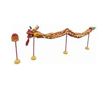 BOGAZY Lion De Dance Costume Satin Cloth Dance Lion Chinese New Year Dragon Dance 1m Length Dragon Fitness Ribbon Outdoor Sports Dragon Dance Cosplay Dress(A)