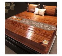 BOGAZY Mat for Bed Summer Sleeping Mat Bamboo Mattress Topper Folding Cooling Smooth Double-Sided Summer(180x200cm)
