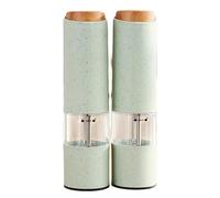 BOGAZY Pepper Mill Electric Salt Pepper Grinder Set Led Light Automatic Spice Herb Mill Adjustable Coarseness Salt Pepper Grinder(Grün,2pcs)